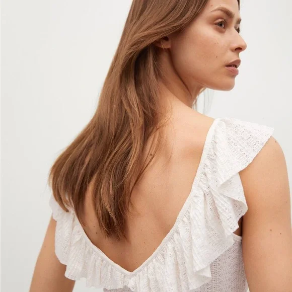 Mango Ruched openwork top - Picture 5 of 10